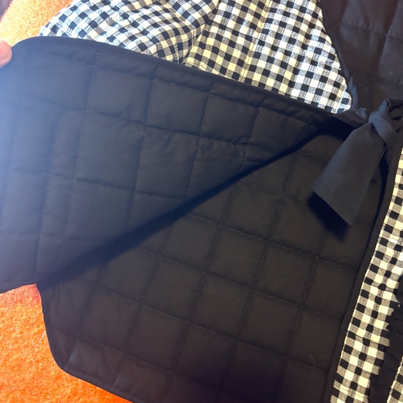 Stoosh black and white gingham reversible quilted blazer jacket NWT - Picture 8 of 11